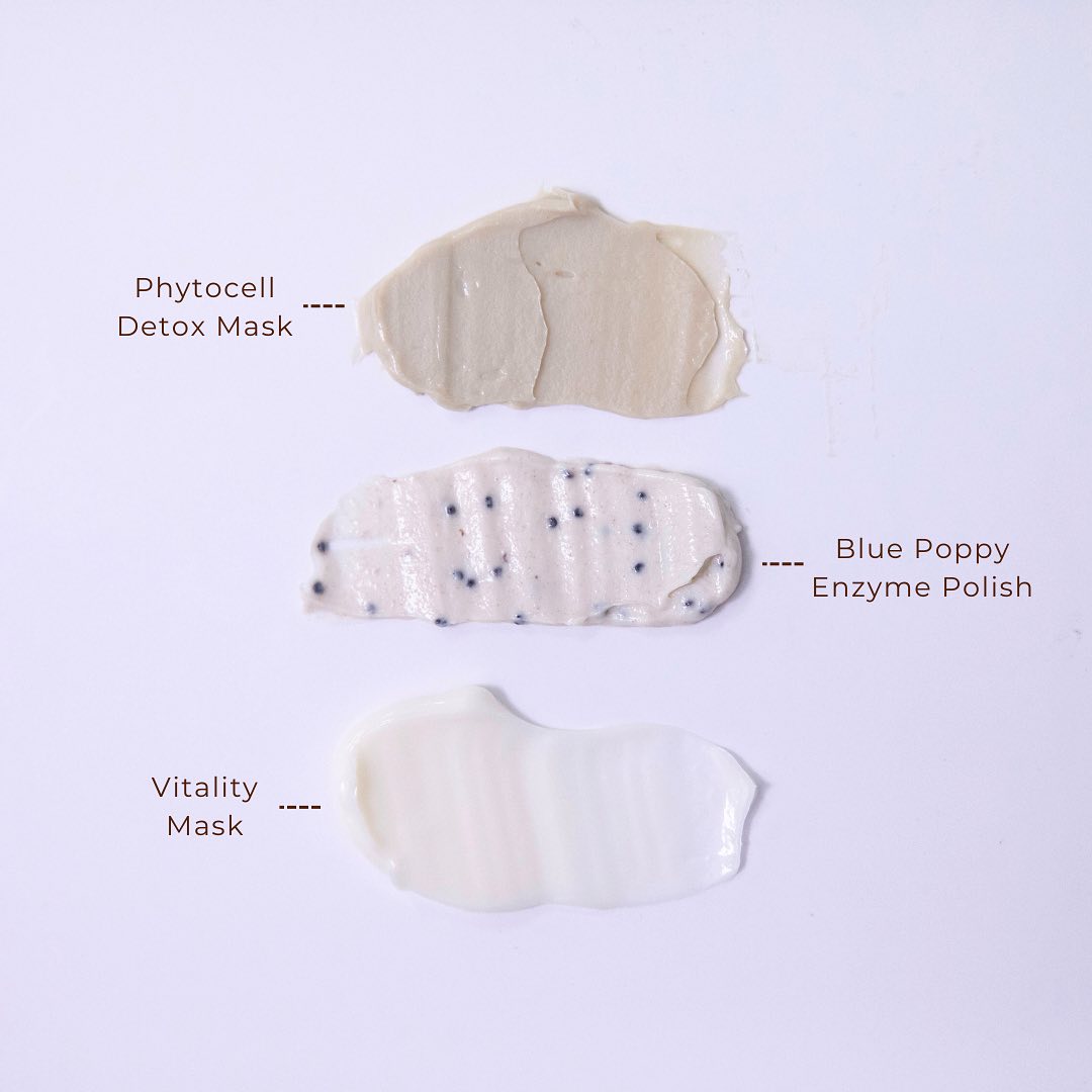 Blue Poppy Polish texture phytocell detox mask texture vitality mask texture