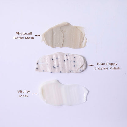 Blue Poppy Polish texture phytocell detox mask texture vitality mask texture