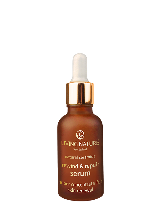 Living Nature serum bottle with dropper
